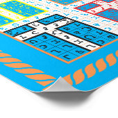 Enochian Water elementaire tablet op Canvas Poster (Hoek)