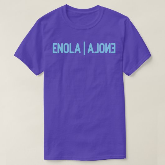 Enola Alone blauw T-shirt (Design voorkant)