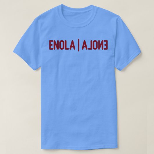 Enola Alone bourgogne T-shirt (Design voorkant)