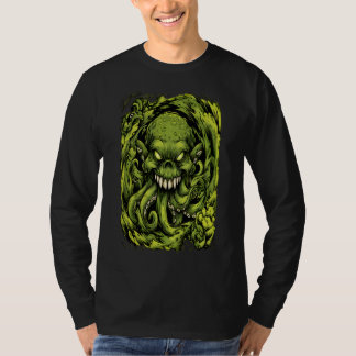 Enorm Grimmig Tentakel Monster T-shirt met Lange M