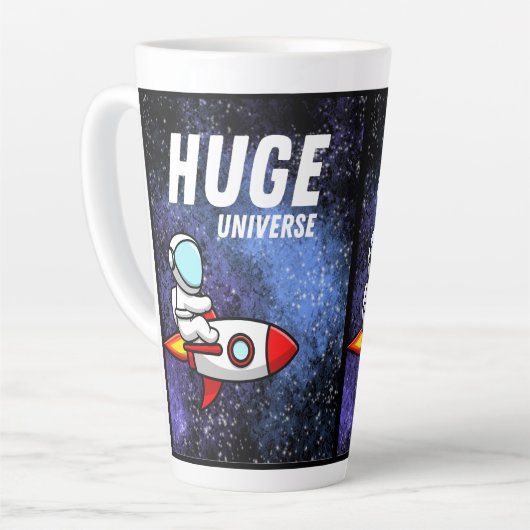 Enorm heelal latte mok (Linkerhoek)