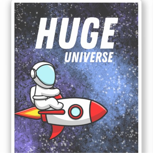 Enorm heelal sticker (Voorkant)