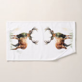Enorm hert met gewei bad handdoek (Handdoek)