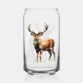 Enorm hert met gewei blikvorm glas (Achterkant)