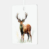 Enorm hert met gewei metalen ornament (Voorkant links)