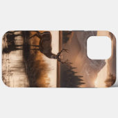 Enorm hert met gewei op bergmeer Case-Mate iPhone case (Achterkant (horizontaal))