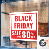 Enorme Black Friday-winkeluitverkoop  Raamsticker (Cafe Raam)