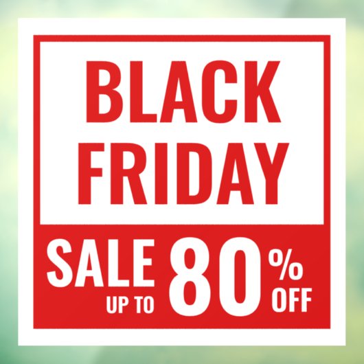 Enorme Black Friday-winkeluitverkoop  Raamsticker (Vel 3)