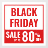 Enorme Black Friday-winkeluitverkoop  Raamsticker (Vel)