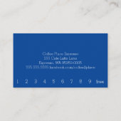 Enorme blauwe tekst op witte Punch Loyalty Card (Achterkant)