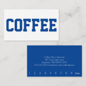 Enorme blauwe tekst op witte Punch Loyalty Card (Voorkant / Achterkant)