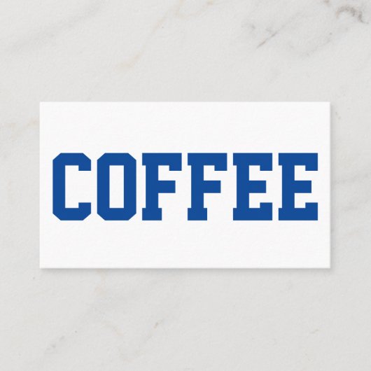 Enorme blauwe tekst op witte Punch Loyalty Card (Voorkant)