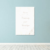 Enorme bloemengouden bruiloft welkomstbord canvas afdruk (Insitu (Houten vloer))