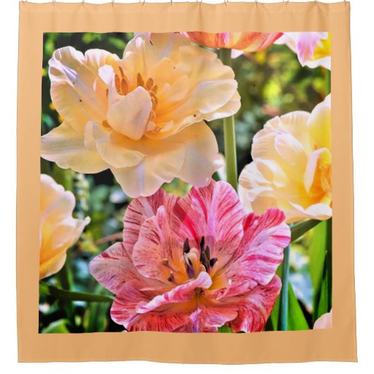 ENORME BLOEMENTUIN 2 DOUCHEGORDIJN (Voorkant)