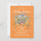 Enorme Boeket Bruid Roze Oranje Vrijgezellenfeest  Kaart (Achterkant)