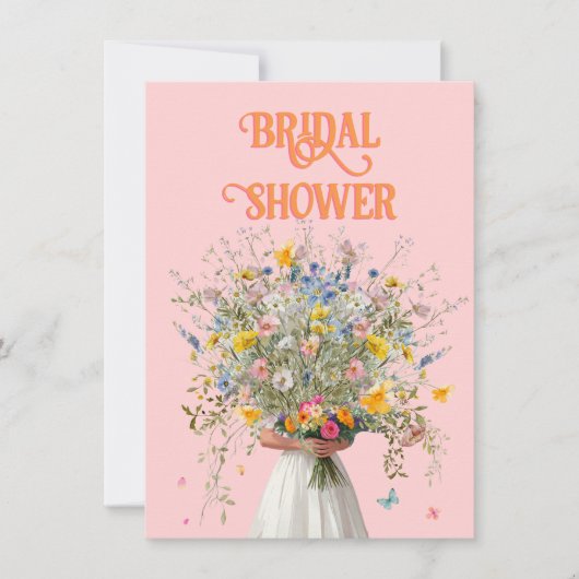 Enorme boeket bruid roze Sinaasappel Vrijgezellenf Kaart (Voorkant)