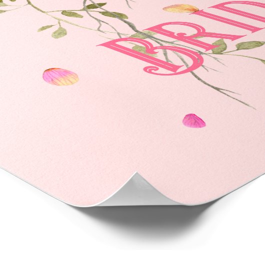 Enorme Boeket Bruid Vrijgezellenfeest Welkomstbord Poster (Hoek)