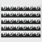 Enorme Buck Tussen Pine Treed Vector Cadeaupapier (Vlak)