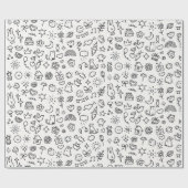 Enorme Continue Kleurrol Doodles Cadeaupapier (Vlak)