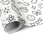 Enorme Continue Kleurrol Doodles Cadeaupapier (Rol Hoek)
