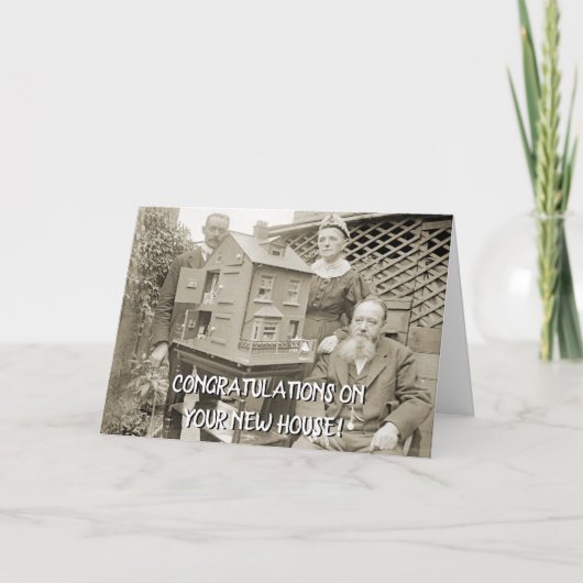 ENORME DOLLHOUSE 1890'S FOTO DEADPAN MENSEN PLEZIE KAART (Voorkant)