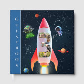 Enorme drie met foto's | Rocket Space 3e verjaarda Gastenboek (Voorkant)