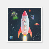 Enorme één foto collage | 1e verjaardag Rocket Spa Servet (Voorkant)