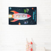 Enorme één foto collage | 1e verjaardag Space Rock Spandoek (Insitu)