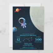 Enorme één foto collage | Rocket Space 1e verjaard Kaart (Achterkant)