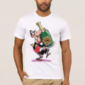 Enorme fles Champagne Mannen T-shirt (Voorkant)
