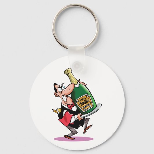 Enorme fles champagne Sleutelhanger (Voorkant)