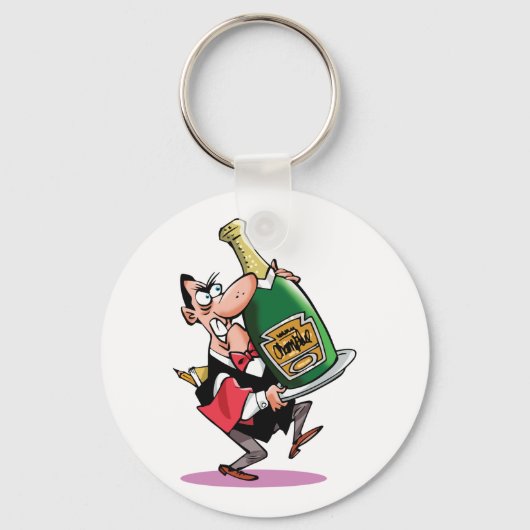 Enorme fles champagne Sleutelhanger (Achterkant)