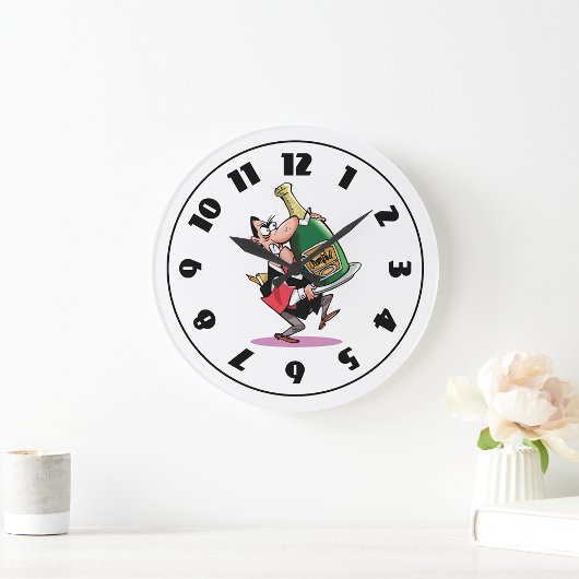 Enorme fles champagneklok grote klok