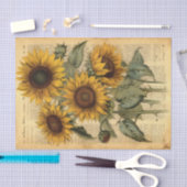 Enorme Happy  Zonnebloemen op perkament Tissuepapier (Craft)