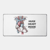 Enorme hartslag in het anatomiediagram van het men bureaumat (Voorkant)