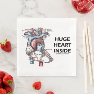 Enorme hartslag in het anatomiediagram van het men servet
