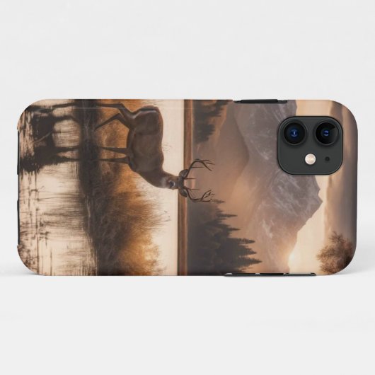 Enorme herten op Mountain Lake Case-Mate iPhone Case (Achterkant (horizontaal))