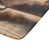 Enorme herten op Mountain Lake Glass Snijplank (Hoek)