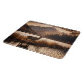 Enorme herten op Mountain Lake Glass Snijplank (Hoek)
