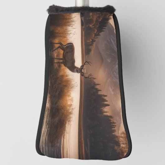 Enorme herten op Mountain Lake Golfheadcover (Draai 90)