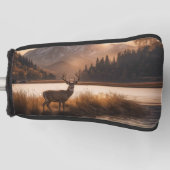 Enorme herten op Mountain Lake Golfheadcover (Voorkant)