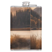 Enorme herten op Mountain Lake Heupfles (Achterkant)