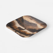 Enorme herten op Mountain Lake Papieren Bordje (Gebogen)