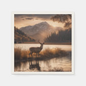 Enorme herten op Mountain Lake Servet (Voorkant)