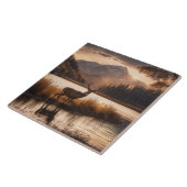 Enorme herten op Mountain Lake Tegeltje (Zijkant)