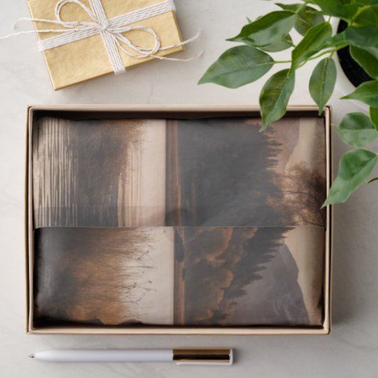 Enorme herten op Mountain Lake Tissuepapier (Geschenk)