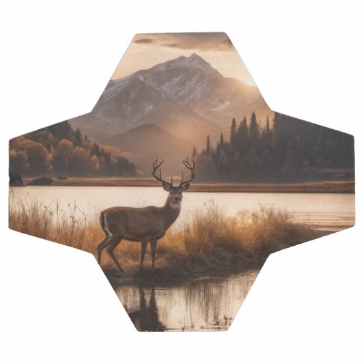 Enorme herten op Mountain Lake Voetbal (Enkel)