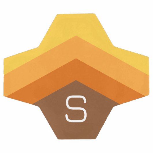 Enorme Kleurrijke Chevron Darts met Monogram Voetbal (Enkel)