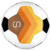 Enorme kleurrijke chevron pijlen met monogram voetbal (Gedraaid)