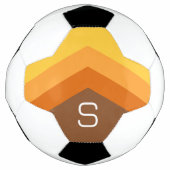 Enorme kleurrijke chevron pijlen met monogram voetbal (Voorkant)